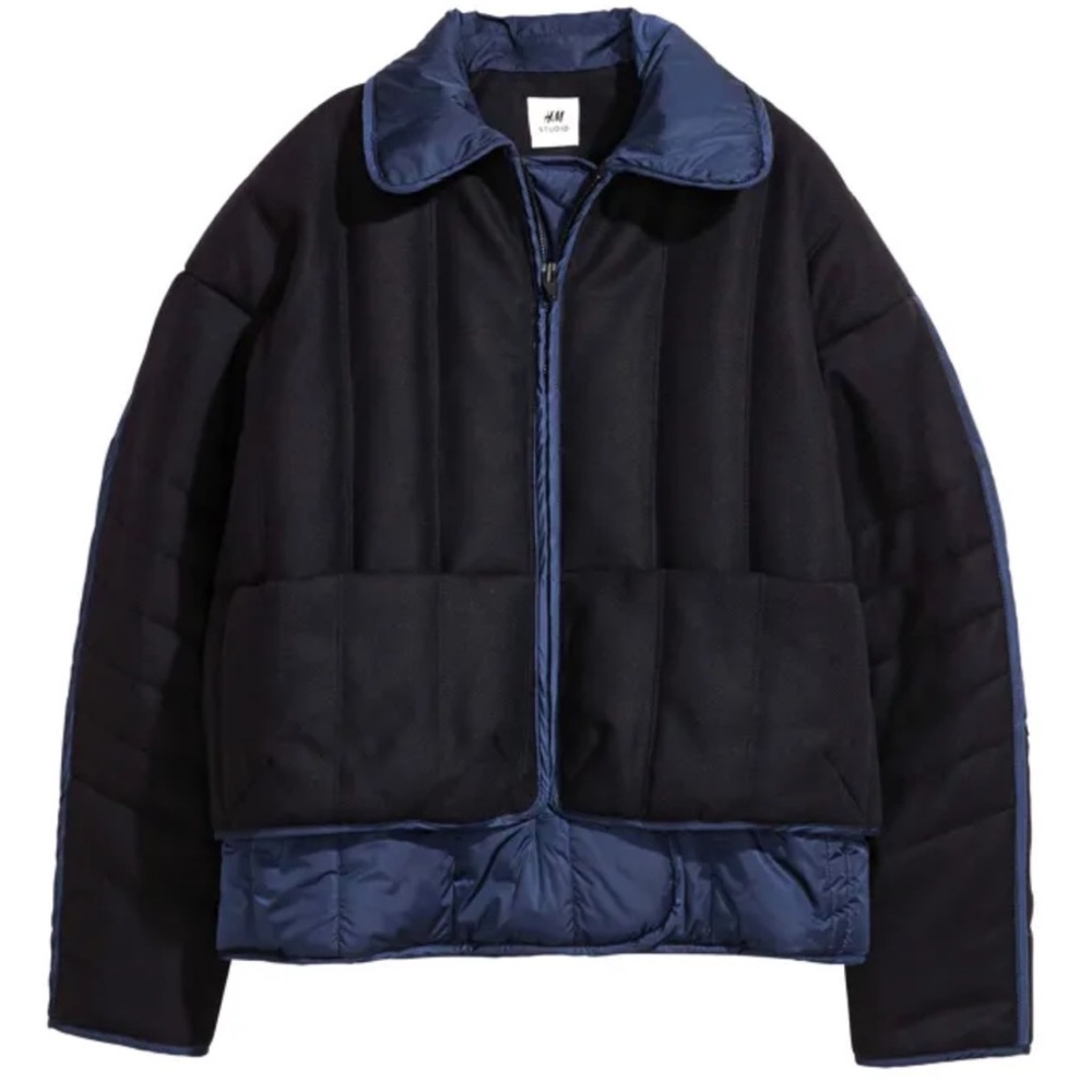 Women’s H&M studio wool quilted puffer, size 6 (medium)